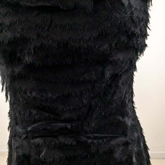 Herve Leger Dress Tiered Raw Edge Silk Organza L - Picture 12 of 15